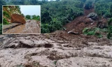 Hiện trường vụ sạt lở.