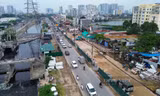 Dồn lực thi công mở rộng con đường gần 1.000 tỷ đồng/1km tại Hà Nội