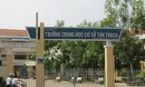Trường THCS Tân Thạch - nơi diễn ra vụ việc