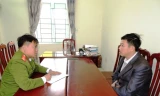 Đối tượng Lại Văn Điền tại cơ quan Công an. Ảnh: Công an Hà Nam