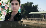 Anh Tiến và ao nước nơi phát hiện thi thể anh này