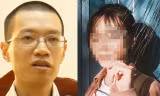 Nguyễn Anh Tú tại cơ quan điều tra (ảnh chụp màn hình) và nạn nhân