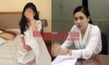 Đối tượng cầm đầu đường dây gái gọi Phạm Thị Thanh Huyền và người đẹp bán dâm bị bắt quả tang. Ảnh: Công an nhân dân
