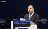 Thủ tướng Nguyễn Xuân Phúc phát biểu khai mạc WEF ASEAN 2018. Ảnh: VGP