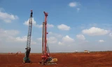 Đóng được 1.500 cọc móng nhà ga dự án sân bay Long Thành