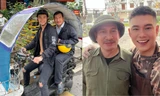 Hậu trường 'Chồng cũ vợ cũ người yêu cũ': NSƯT Quang Thắng cùng 'con trai' cưỡi xe máy cực chất