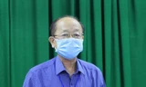 Bác sĩ Nguyễn Văn Cường - Đại diện Ban Chỉ đạo phòng chóng dịch bệnh tỉnh Tây Ninh tại buổi họp báo tối nay 28/2. Ảnh: X.V
