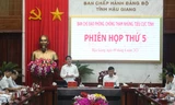 Hậu Giang đẩy nhanh tiến độ xử lý các vụ việc Ban Chỉ đạo phòng chống tham nhũng, tiêu cực theo dõi