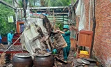 Giông lốc kéo sập nhà, chìm tàu ở Kiên Giang