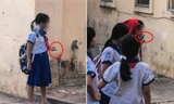 Xôn xao clip học sinh tiểu học hút thuốc trong trường