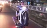 Clip: Chạy xe máy ‘làm xiếc’ trên quốc lộ rồi dựng video khoe trên facebook