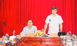 Anh Bùi Quang Huy phát biểu