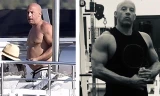 Tài tử cơ bắp Vin Diesel gây choáng với thân hình xập xệ, bụng phệ