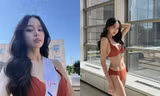 Hoa hậu Thanh Thủy hé lộ ảnh hậu trường buổi chụp bikini, vòng eo gây trầm trồ 