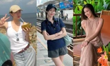 Các nàng hậu Việt diện gì khi đi chơi dịp lễ: Đỗ Thị Hà dịu dàng, Tiểu Vy năng động