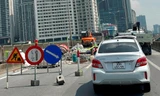 Hàng rào thi công chậm tiến độ gây ùn tắc kéo dài ở đường Vành đai 3