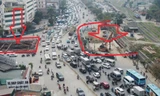 Giao thông tại Giải Phóng - Kim Đồng sắp ‘giảm nhiệt’ khi dỡ hàng rào thi công