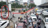Phương tiện hỗn loạn, vượt biển cấm trong ngày đầu không cho xe từ Vành đai 3 vào phố Bằng Liệt
