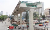 Công trường thi công metro Nhổn - ga Hà Nội do nhà thầu Quốc tế đảm nhiệm