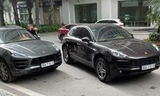 Hai chiếc xe Porsche khác màu sơn, trùng biển số xuất hiện ở Hà Nội. Ảnh S.T