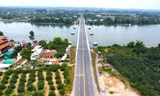 Ngắm đường dẫn cầu vượt sông nối Bình Dương và Đồng Nai từ trên cao
