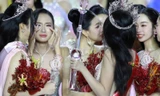 24 người đẹp ôm chầm Hoa hậu Hà Trúc Linh 