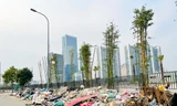 Kinh hoàng rác thải vây kín con đường mới mở ở Hà Nội