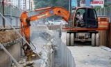 Hầm chính của hệ thống hầm chui Lê Văn Lương đang được thi công như thế nào