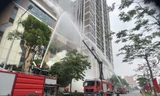 Diễn tập chữa cháy tại chung cư cao cấp ở Hà Nội