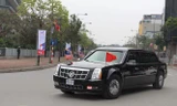 VIDEO: Mục kích đoàn xe tháp tùng Tổng thống Trump tới Phủ Chủ tịch
