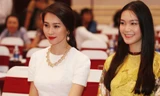 Thu Thảo, Thùy Dung rạng rỡ tại họp báo Hoa hậu Việt Nam 