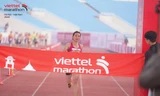 Nguyễn Thị Oanh chiến thắng trên đường chạy marathon xuyên 3 nước Đông Dương (ảnh BTC)