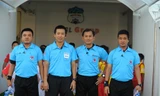 Tổ trọng tài điều khiển trận đấu HAGL-Thanh Hóa. Ảnh: Zing.