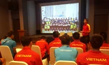 Buổi họp chuyên môn trưa 24/5 của U20 Việt Nam.