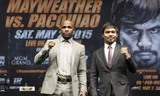 Maywhether (trái) và Pacquiao
