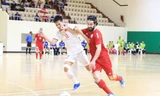 Đội tuyển futsal Việt Nam (áo trắng) lần 2 giành vé dự World Cup.