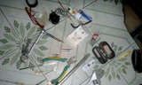 Dụng cụ mở khóa chuyện nghiệp của các đối tượng dùng phá khóa, cậy cửa nhà anh Phạm Ngọc Thanh.