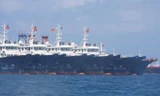 Đội tàu Trung Quốc tại khu vực đá Ba Đầu. Ảnh: Lực lượng bảo vệ bờ biển Philippines