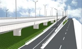 Đường Vành đai 4 có hình thức thiết kế giống đường Vành đai 3 trên cao. Ảnh: Trọng Đảng