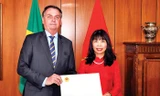 Đại sứ Phạm Thị Kim Hoa trình Quốc thư cho Tổng thống Brazil Jair Bolsonaro