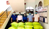 Trao gạo và quà cho người dân vùng bị bạch hầu