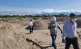 Khu vực Công ty Phước Nam - Ninh Thuận khai thác đất cát trái phép trong KCN Phước Nam