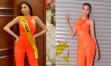 Sau 3 lần 'đụng hàng' Hương Giang, Ngọc Thảo mặc lại jumpsuit của Hoàng Thùy ở Miss Grand