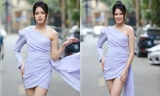 Hoa hậu Đỗ Thị Hà diện váy lệch vai khoe vóc dáng thon nuột