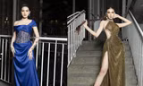 Hoa hậu Đỗ Thị Hà lộng lẫy tựa 'nữ thần', Á hậu Ngọc Thảo diện váy xẻ khoe chân dài 1m11