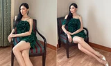 Ngày thứ 2 cách ly ở Thái, Ngọc Thảo diện váy sequin lấp lánh khoe chân dài 1m11 'cực phẩm'