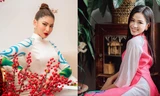 Cùng diện áo dài Tết, Đỗ Thị Hà đẹp nền nã, Á hậu Ngọc Thảo lại sắc sảo tựa mỹ nhân cổ trang