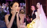 Khoảnh khắc hoa hậu Tiểu Vy bật khóc vì xúc động trong đám cưới Á hậu Thuý An gây chú ý