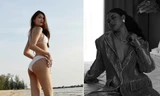 Á hậu Thuỳ Dung nóng bỏng với bikini trên biển, Đào Thị Hà mặc áo trễ nải quyến rũ 