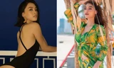 Tiểu Vy mặc áo tắm cắt xẻ nóng bỏng, Kiều Loan khoe eo 'con kiến' sexy trên biển